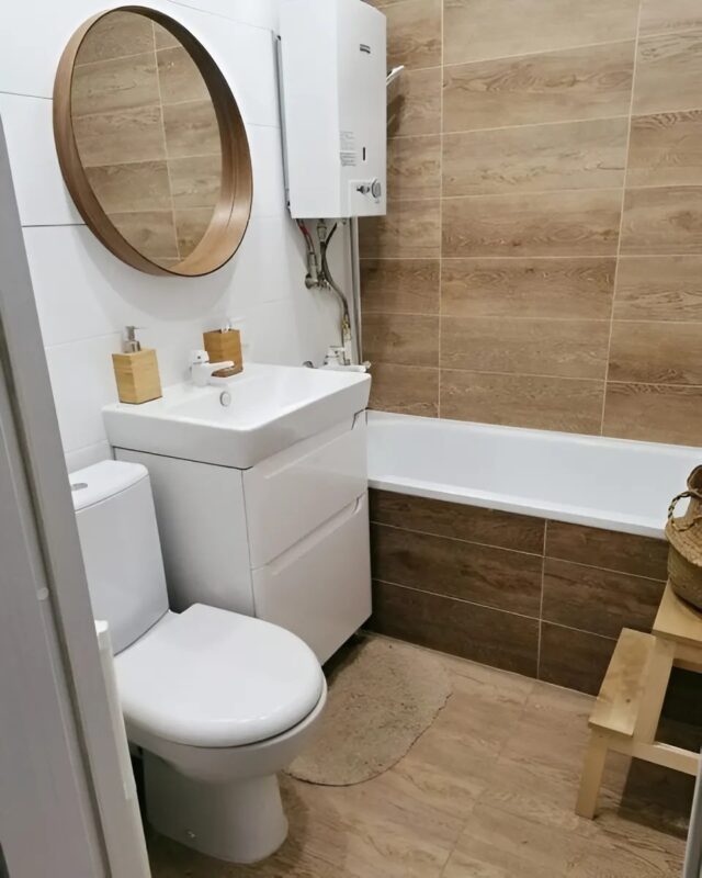 "Wow, what an incredible makeover!" This girl proved that even the smallest bathroom can be stylish and practical!