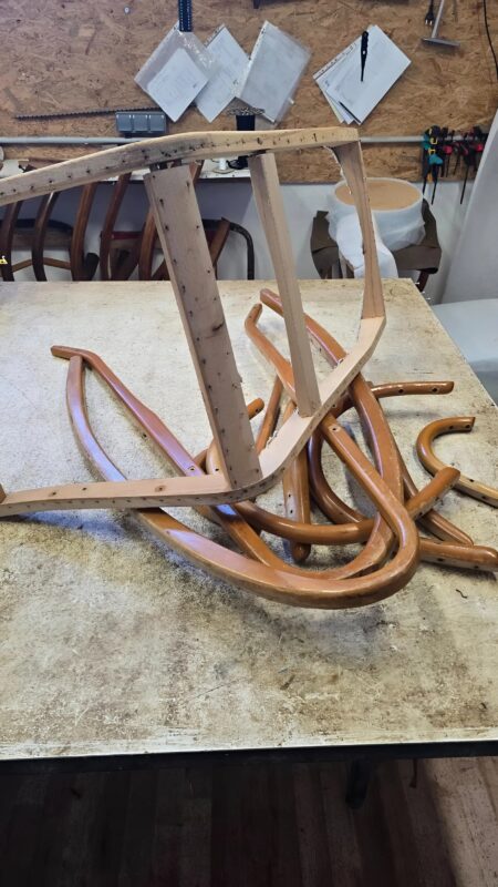 Of course, there are many examples of furniture restoration on the internet but for my brother and me this rocking chair is associated with our grandfather