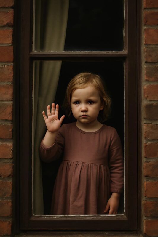 For several weeks, a little girl living across from my house kept signaling me, day and night