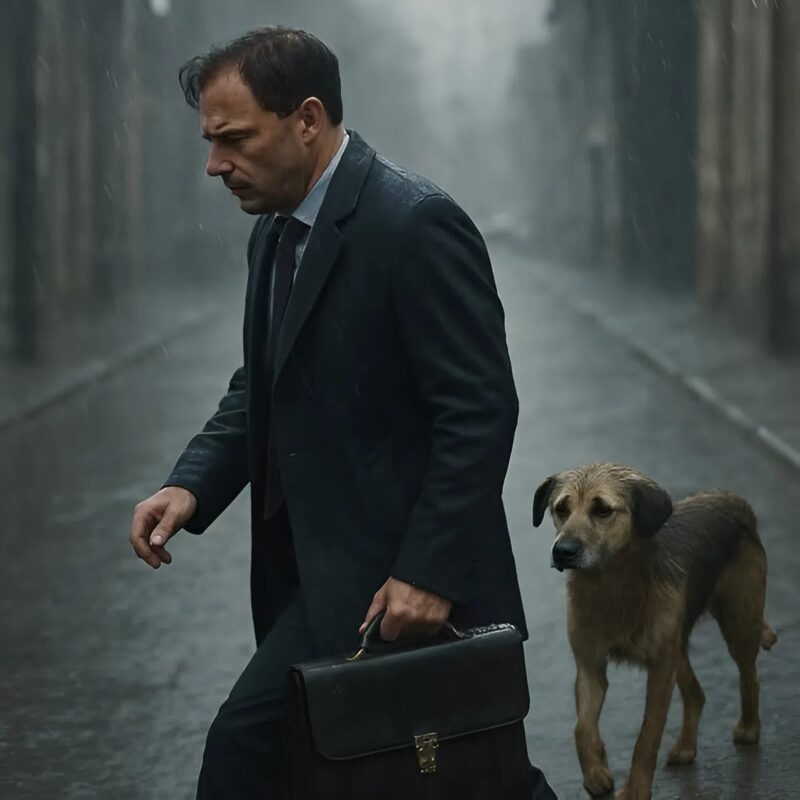 A stray dog kept following a man barking at him and acting strangely: when the man found out the reason for this behavior he was simply horrified