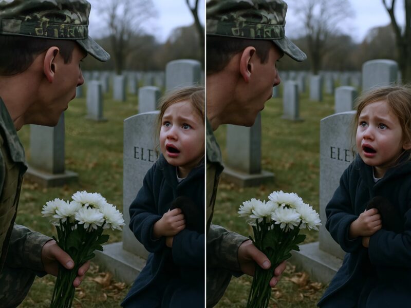 I froze when I saw a little girl crying at my wife’s grave։ But what she said next… hit me straight in the heart