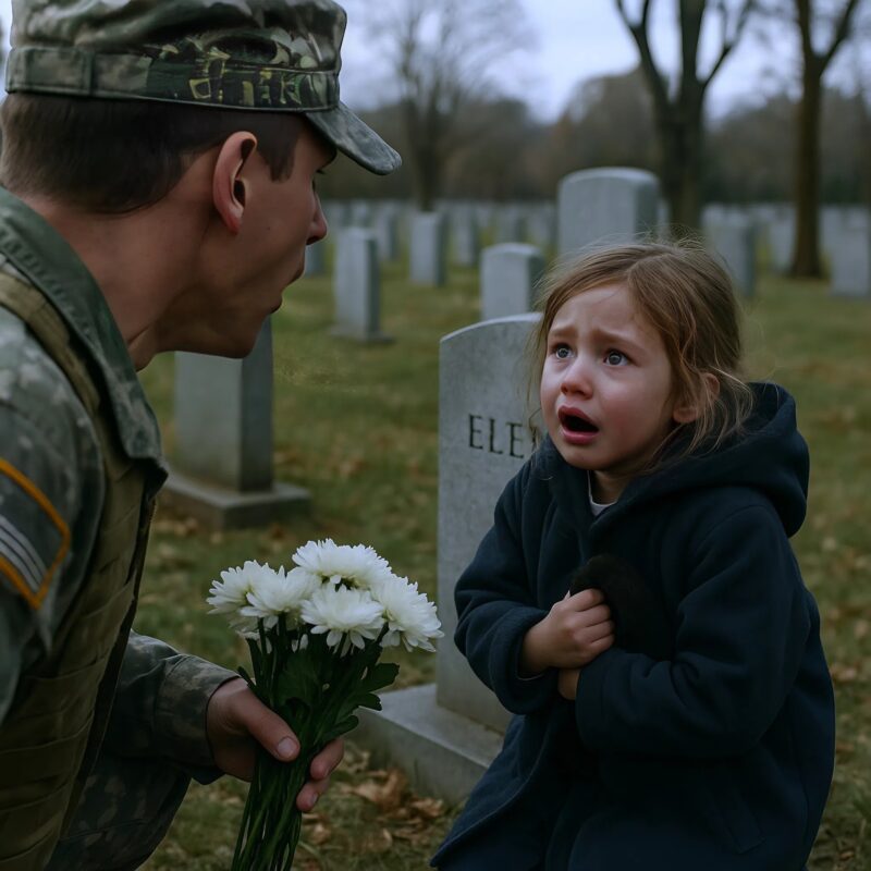 I froze when I saw a little girl crying at my wife’s grave։ But what she said next… hit me straight in the heart