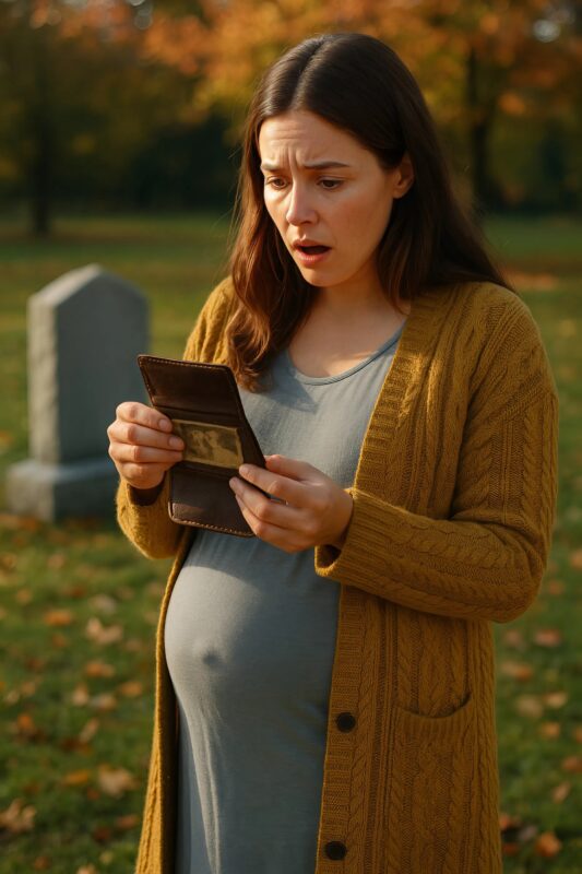A pregnant woman found a wallet by her husband's grave։ And when she looked inside she was left speechless