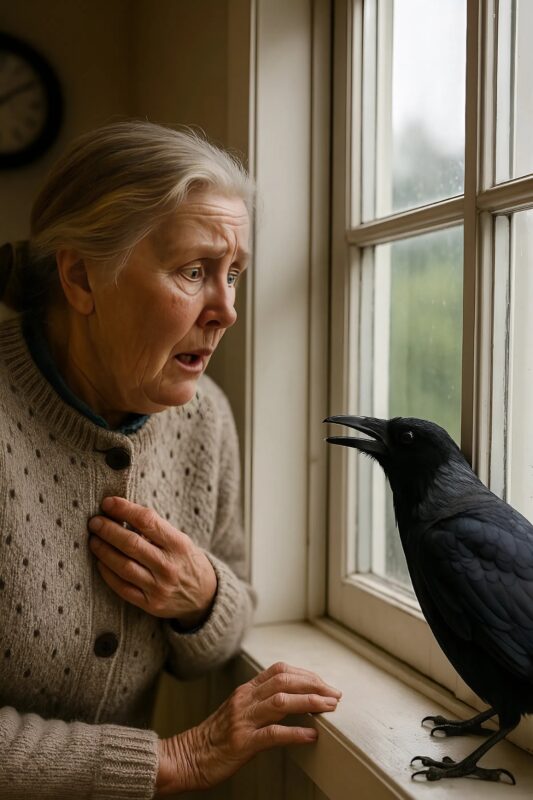 Every morning the crow came to my window for bread crumbs։ But one day it began furiously pecking at the glass․․․