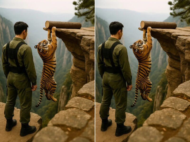 I saved a tigress that was hanging from a cliff and barely holding on but what happened next changed my life forever