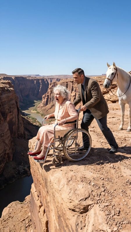 The wealthy son pushed his mother off a cliff for the sake of inheritance, but at the very last moment, something happened that neither of them could have expected