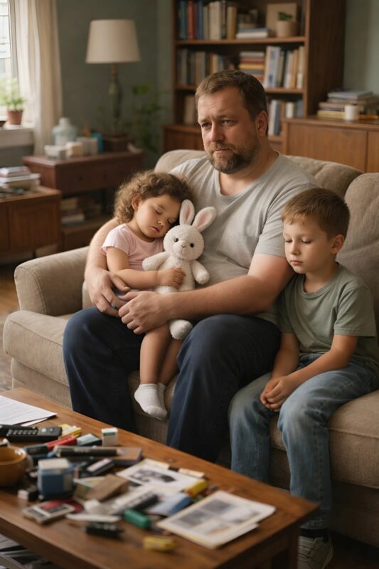 I adopted four children whom they wanted to separate from each other, — a year later a stranger appeared and declared who their biological parents really were