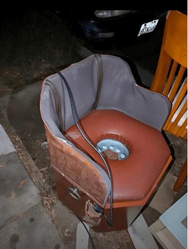 I arrived home late that evening, tired and with my head full of work, and the first thing I saw in the yard was that strange object my neighbors had left there