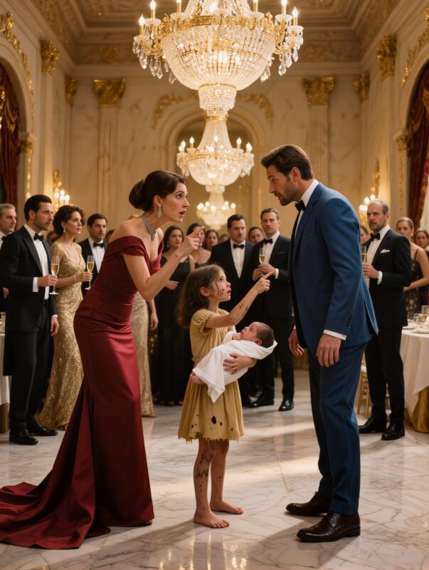 “It was you…” A homeless girl burst into the most luxurious wedding in the city carrying an infant and pointed straight at the bride
