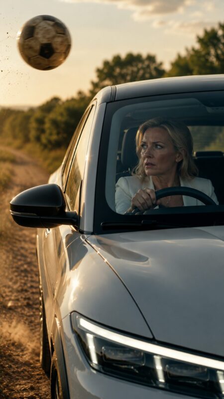A furious woman jumped out of her car when a children’s ball slammed loudly into the expensive vehicle, but the moment she noticed the faded writing on the old leather, she suddenly turned pale and asked the boy in a trembling voice, “Where did you get this?..”