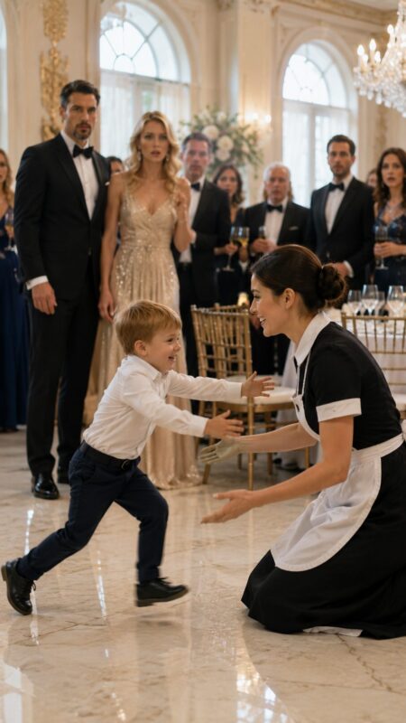 The wife of a millionaire slapped a maid in front of the guests simply because the small son of a billionaire ran up to her and hugged her…