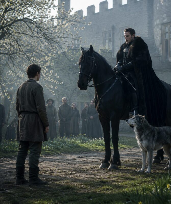 “You scared my dog, boy… Get on your knees and ask him for forgiveness,” the count coldly told the poor stable boy, never suspecting that just a few minutes later the entire courtyard would freeze in horror, while he himself would turn pale with shock after seeing the ancient ring hanging around the boy’s neck
