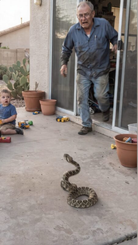 I looked away for just a second to get my grandson a glass of juice when I heard a chilling crackling sound