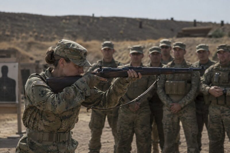 “Hey, Captain, is it too heavy for a woman’s hands?” the soldiers mocked, unaware that only a few minutes later they would be standing silently with their heads bowed, saluting the woman they had just humiliated