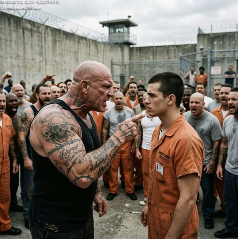 The prison bully known as "Bull" mocks the new inmate... never imagining that, just a few minutes later, something will happen that will cost him the respect of every prisoner forever