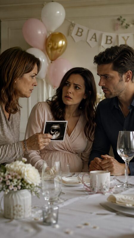 At the party celebrating our future baby, my husband’s aunt looked at the ultrasound picture and suddenly asked me quietly, “Does your husband know that this baby cannot be his?”