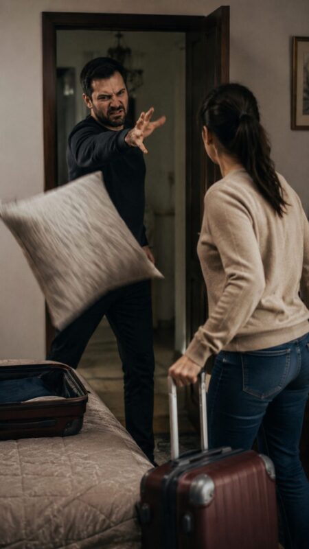 “Take it. It’s the only thing you have left in this house,” my husband said with a mocking grin as he threw an old pillow at me after our divorce