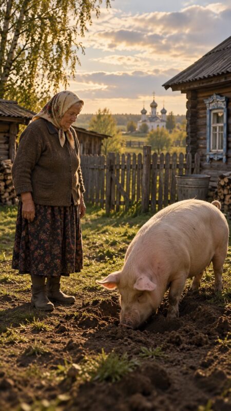It was already the third day that my pig had been digging in the exact same spot, and I simply couldn’t understand why