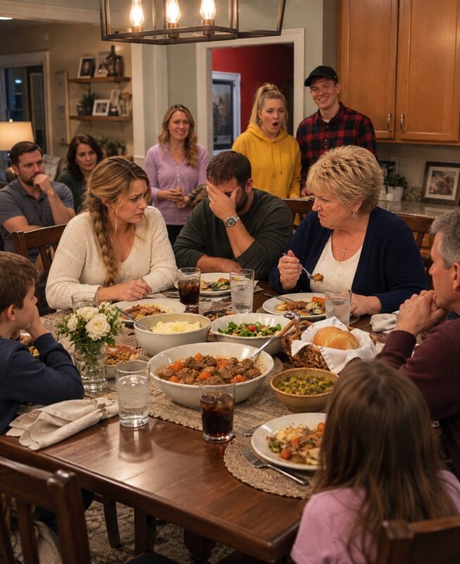 “Now I understand why my son looks like he lives on garbage. This is impossible to eat,” my mother-in-law declared during Sunday dinner, then deliberately spat the stew I had prepared straight back onto her plate