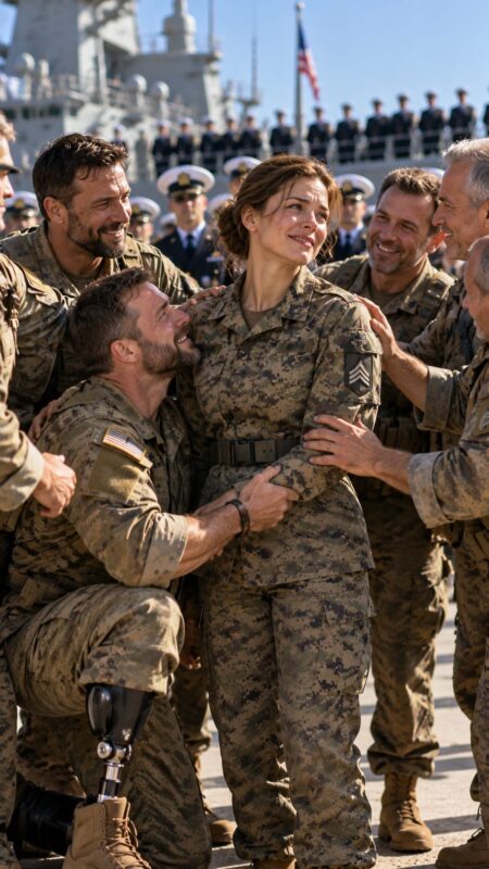 The admiral slapped a female soldier across the face in front of two thousand people standing in formation