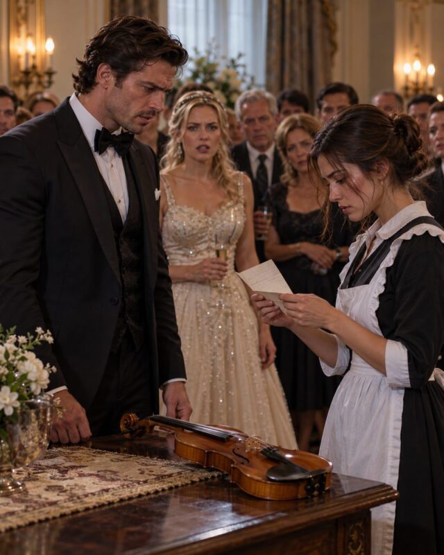 “If you play this violin, I’ll marry you right now,” the billionaire joked to the maid in front of a hundred guests